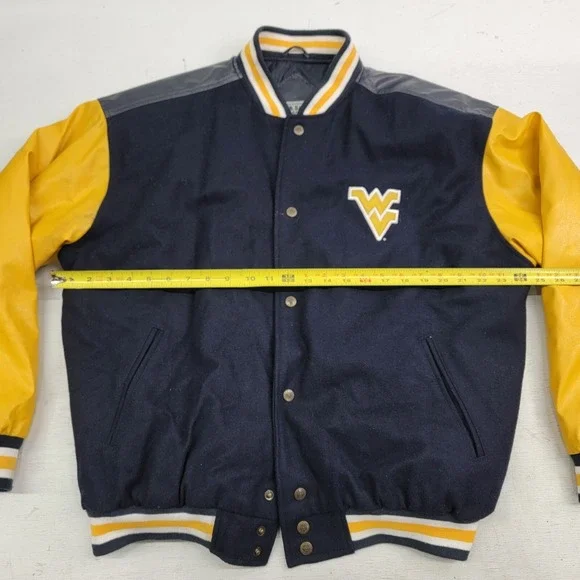 Vintage West Virginia Mountaineers Varsity Lettermans Jacket Steve & Barrys Sz L